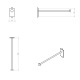 Toallero colgador Stick de Cosmic croquis 4