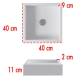 Lavabo sobre encimera Quadro Bruntec croquis 2