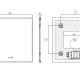 Espejo de baño con luz LED Boston Ledimex croquis 8