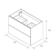 Conjunto mueble de baño Morai Salgar croquis 15