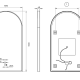 Espejo arco con luz LED Roma Ledimex croquis 7