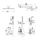 Conjunto de ducha empotrado Firenze Imex croquis 10