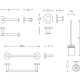 Conjunto de accesorios de baño Duo Round Cosmic croquis 5