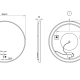 Espejo de baño con luz LED Fun Ledimex croquis 8