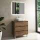 Mueble de baño con encimera de madera Boston Bruntec principal 0