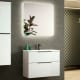 Conjunto mueble de baño fondo reducido 41cm Comet tirador negro Coycama principal 1