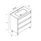 Conjunto mueble de baño Kena Royo croquis 7