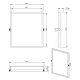 Espejo de baño inclinable ajustable New Wccare PMR de Unisan croquis 1