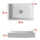 Lavabo sobre encimera Square Bruntec croquis 2