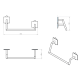 Toallero de baño Stick Cosmic croquis 3