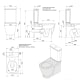 Pack inodoro + bidé compacto Look de Unisan Sanidusa croquis 4