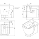 Pack inodoro + bidé compacto Look de Unisan Sanidusa croquis 5