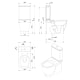 Pack inodoro + bidé compacto Look de Unisan Sanidusa croquis 9