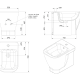 Pack inodoro + bidé compacto Look de Unisan Sanidusa croquis 10