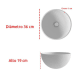 Lavabo sobre encimera Fruit Bruntec croquis 2