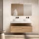 Mueble de baño con encimera de madera 10 cm de altura en color Cala con cajonera Nomad Visobath principal 1