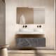 Mueble de baño con encimera de madera 10 cm de altura en color Cala con cajonera Nomad Visobath principal 3