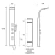 Columna de ducha hidromasaje Ensa Sagobar croquis 1
