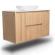 Mueble de baño madera maciza con encimera de solid surface Alpes 13 Bruntec detalle 2