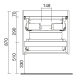 Mueble de baño Renoir Salgar croquis 3