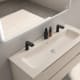 Lavabo encastrado para dos grifos de un seno Idea Match Viso principal 0