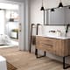 Mueble de baño con encimera de madera Coban Bruntec opción 6
