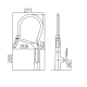 Grifo de cocina Lanzarote de Imex croquis 2