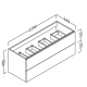 Mueble de baño Landes Coycama croquis 7