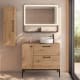 Mueble de baño con banquillo, encimera de madera Verso VisoBath principal 2
