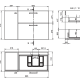 Mueble de baño con banquillo, encimera de madera Verso VisoBath croquis 14