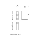 Toallero de baño aro Line Cosmic croquis 2