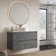 Mueble de baño con encimera Piedra Compactada blanca Artemisa de Bruntec principal 3