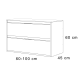 Mueble de baño con encimera Piedra Compactada blanca Artemisa de Bruntec croquis 10