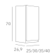 Colgar de baño color madera Vilma Bruntec croquis 5