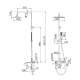 Conjunto de ducha y baño Toscana Imex croquis 6