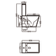 Inodoro compacto Rimless Square de Bruntec croquis 7