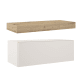 Mueble de baño con encimera de madera 10 cm de altura en color roble costa con cajonera Nomad Visobath principal 3