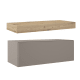 Mueble de baño con encimera de madera 10 cm de altura en color roble costa con cajonera Nomad Visobath principal 6