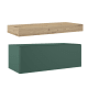 Mueble de baño con encimera de madera 10 cm de altura en color roble costa con cajonera Nomad Visobath principal 8