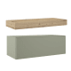Mueble de baño con encimera de madera 10 cm de altura en color roble costa con cajonera Nomad Visobath principal 4