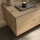 Mueble de baño con encimera de madera 10 cm de altura en color roble costa con cajonera Nomad Visobath detalle 6