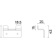 Percha doble de baño Form Medimex croquis 8