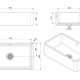 Fregadero de cocina Farmhouse de Unisan croquis 3