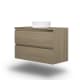 Mueble de baño color madera laminado con encimera de madera Vilma Bruntec principal 1
