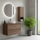 Mueble de baño color madera laminado con encimera de madera Vilma Bruntec principal 4