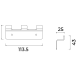 Percha de baño Triple Form Medimex croquis 7