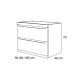 Mueble de baño con encimera de piedra compacta Loop Avila Dos croquis 4