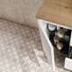 Mueble de baño con encimera de madera Hidrofuga roble costa Box Viso detalle 2