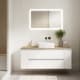 Mueble de baño con encimera de madera Hidrofuga roble costa Box Visobath principal 0