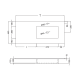 Lavabo encastrado Ambar Coycama croquis 4